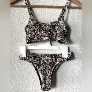 cheetah print bikini top and bottom